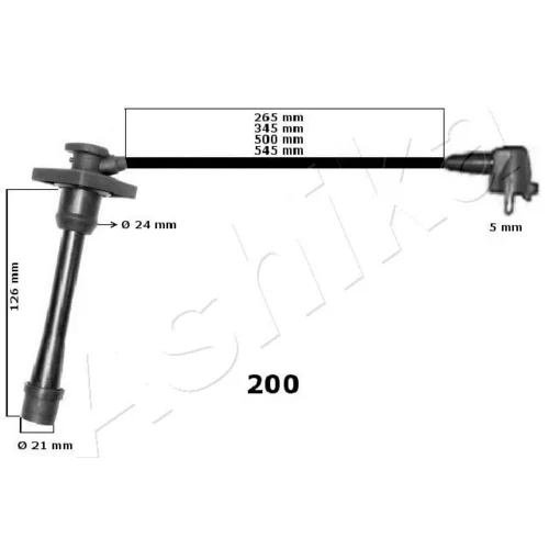 Sada zapaľovacích káblov ASHIKA 132-02-200 - obr. 1