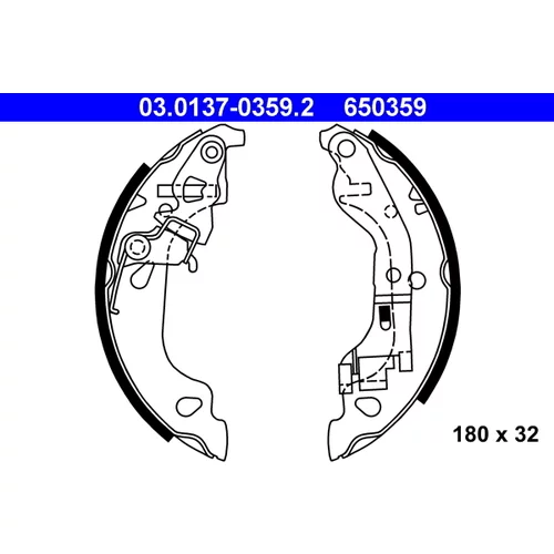 Sada brzdových čeľustí ATE 03.0137-0359.2