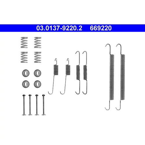 Sada príslušenstva brzdovej čeľuste ATE 03.0137-9220.2