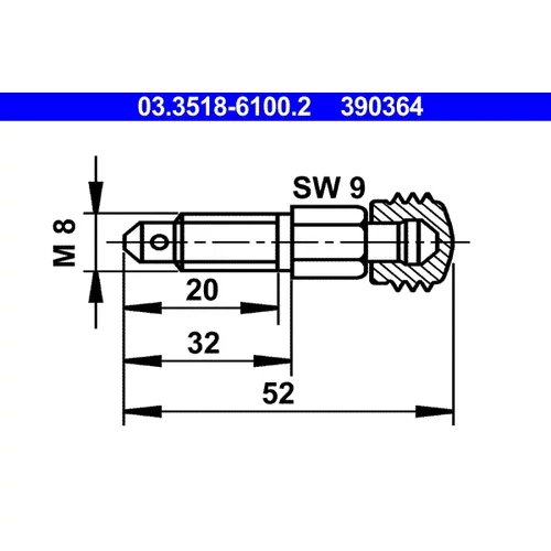 Odvzdušňovacia skrutka/ventil ATE 03.3518-6100.2