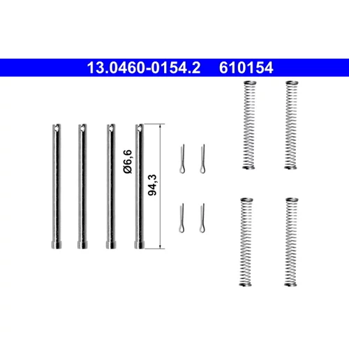 Sada príslušenstva obloženia kotúčovej brzdy ATE 13.0460-0154.2