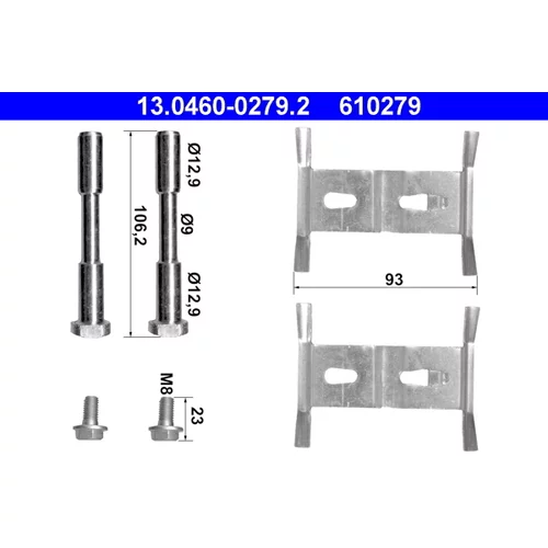 Sada príslušenstva obloženia kotúčovej brzdy ATE 13.0460-0279.2