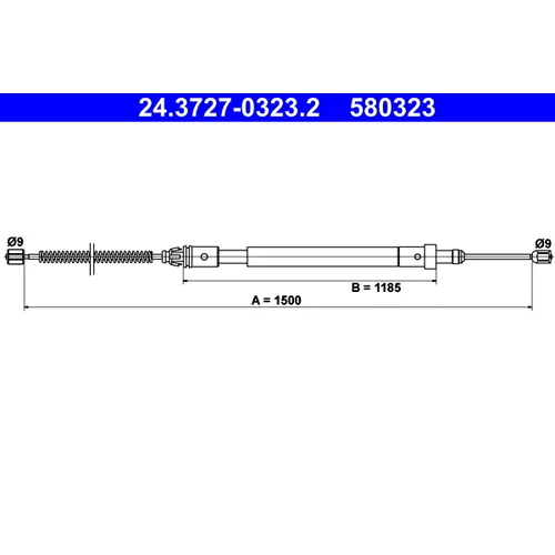Ťažné lanko parkovacej brzdy ATE 24.3727-0323.2