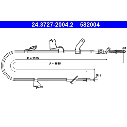 Ťažné lanko parkovacej brzdy ATE 24.3727-2004.2
