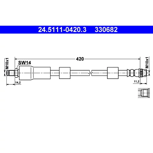 Brzdová hadica ATE 24.5111-0420.3