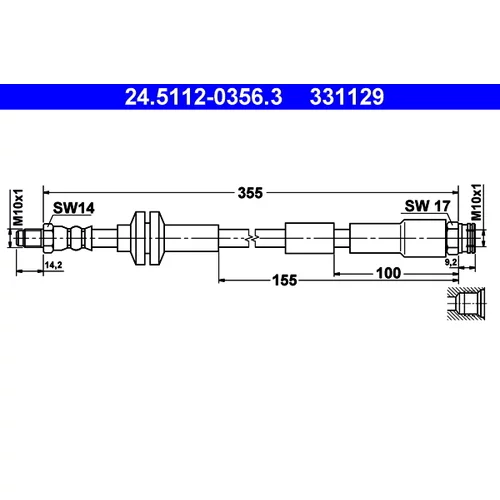 Brzdová hadica ATE 24.5112-0356.3