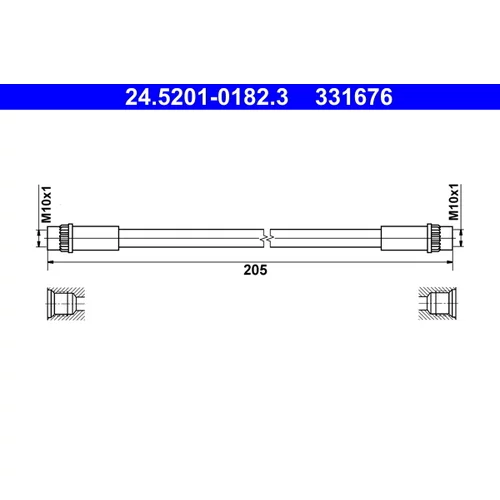 Brzdová hadica ATE 24.5201-0182.3