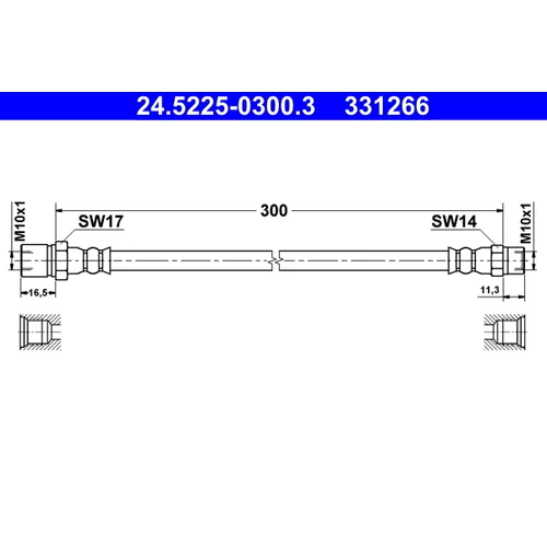 Brzdová hadica ATE 24.5225-0300.3