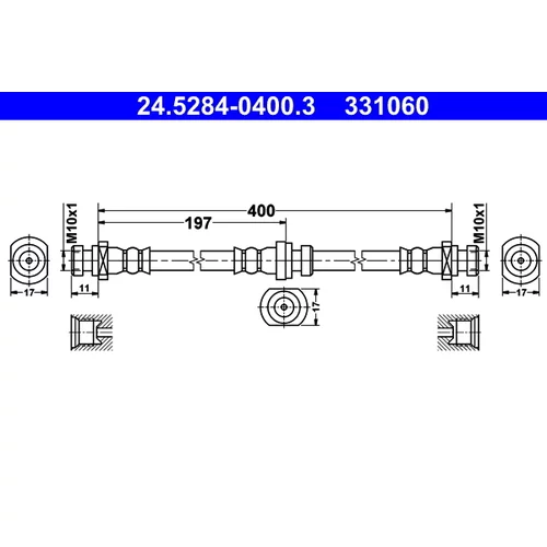 Brzdová hadica ATE 24.5284-0400.3
