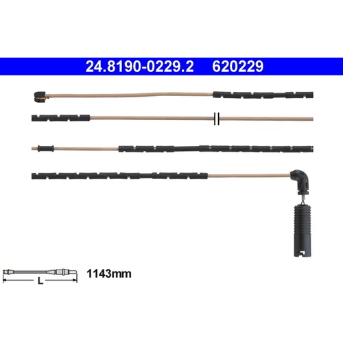 Výstražný kontakt opotrebenia brzdového obloženia ATE 24.8190-0229.2