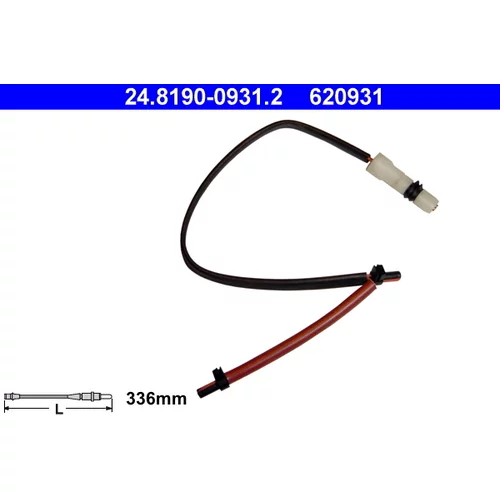 Výstražný kontakt opotrebenia brzdového obloženia ATE 24.8190-0931.2
