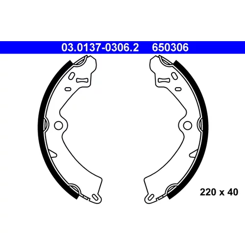 Sada brzdových čeľustí ATE 03.0137-0306.2