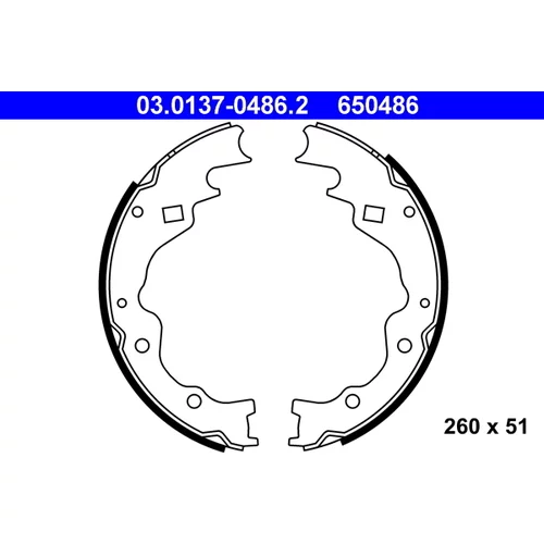 Sada brzdových čeľustí ATE 03.0137-0486.2