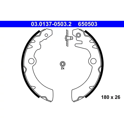 Sada brzdových čeľustí ATE 03.0137-0503.2