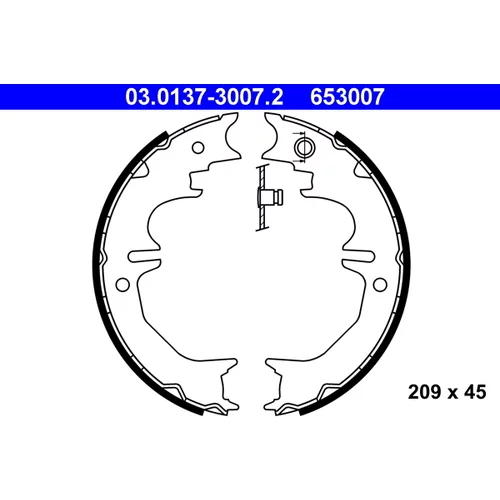 Sada brzd. čeľustí parkov. brzdy ATE 03.0137-3007.2