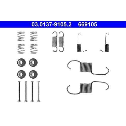 Sada príslušenstva brzdovej čeľuste ATE 03.0137-9105.2