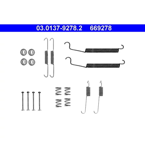 Sada príslušenstva brzdovej čeľuste ATE 03.0137-9278.2