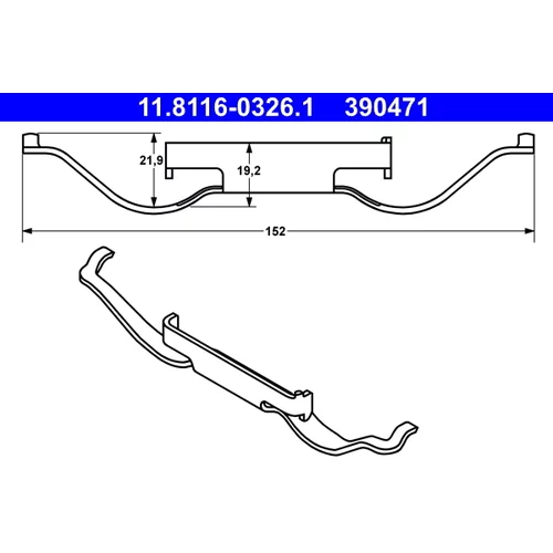 Pružina brzdového strmeňa ATE 11.8116-0326.1
