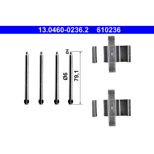 Sada príslušenstva obloženia kotúčovej brzdy ATE 13.0460-0236.2