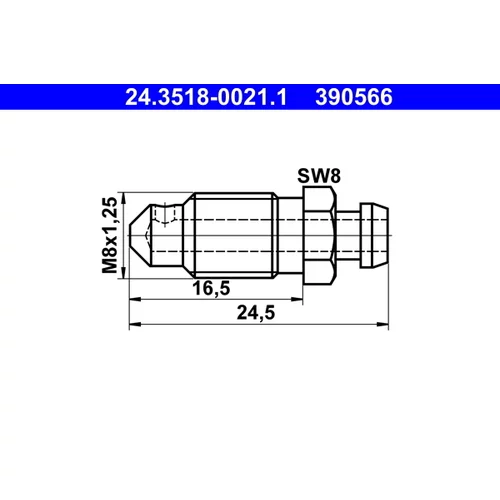 Odvzdušňovacia skrutka/ventil ATE 24.3518-0021.1