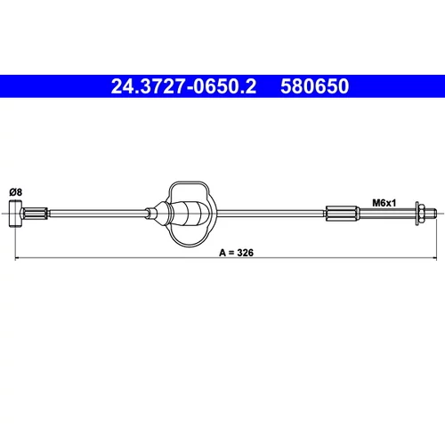 Ťažné lanko parkovacej brzdy ATE 24.3727-0650.2
