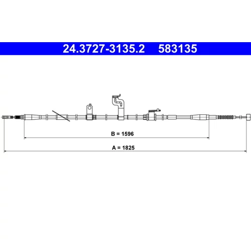 Ťažné lanko parkovacej brzdy ATE 24.3727-3135.2