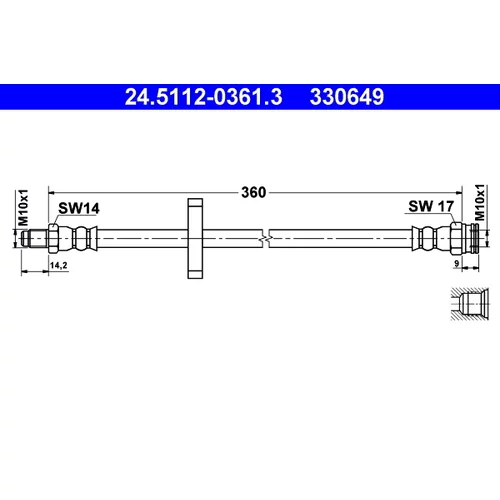 Brzdová hadica ATE 24.5112-0361.3