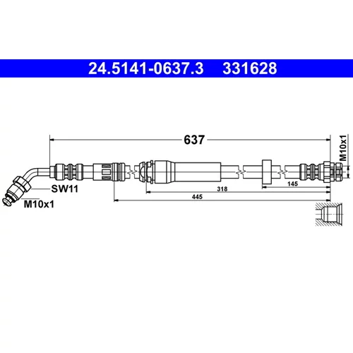 Brzdová hadica 24.5141-0637.3 /ATE/