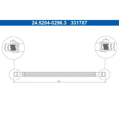 Brzdová hadica ATE 24.5204-0296.3