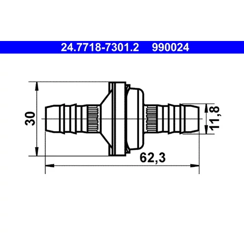 Ventil podtlakového vedenia ATE 24.7718-7301.2