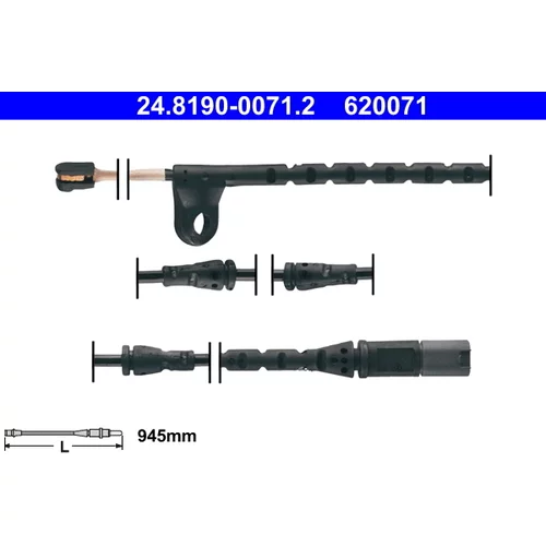 Výstražný kontakt opotrebenia brzdového obloženia ATE 24.8190-0071.2