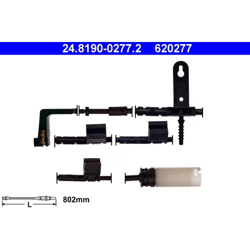 Výstražný kontakt opotrebenia brzdového obloženia ATE 24.8190-0277.2