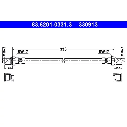 Brzdová hadica ATE 83.6201-0331.3
