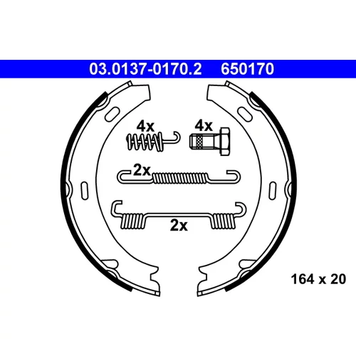 Sada brzd. čeľustí parkov. brzdy ATE 03.0137-0170.2