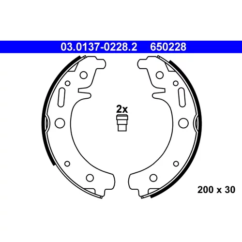 Sada brzdových čeľustí ATE 03.0137-0228.2