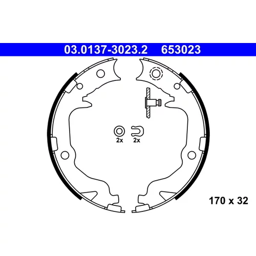 Sada brzd. čeľustí parkov. brzdy ATE 03.0137-3023.2