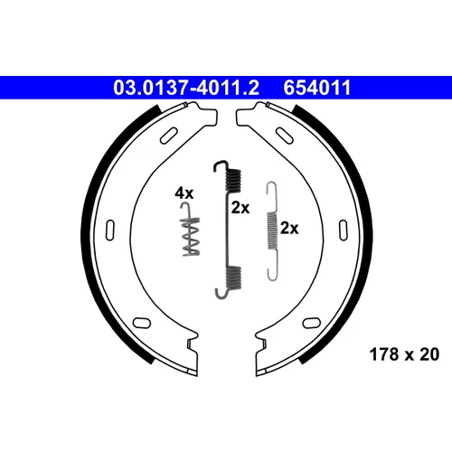 Sada brzd. čeľustí parkov. brzdy ATE 03.0137-4011.2