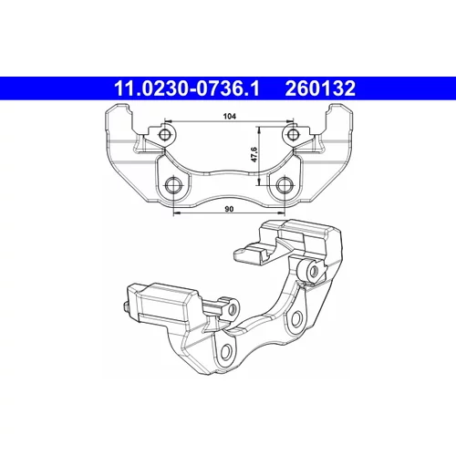Držiak brzdového strmeňa ATE 11.0230-0736.1