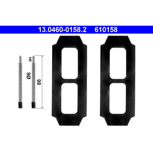 Sada príslušenstva obloženia kotúčovej brzdy ATE 13.0460-0158.2