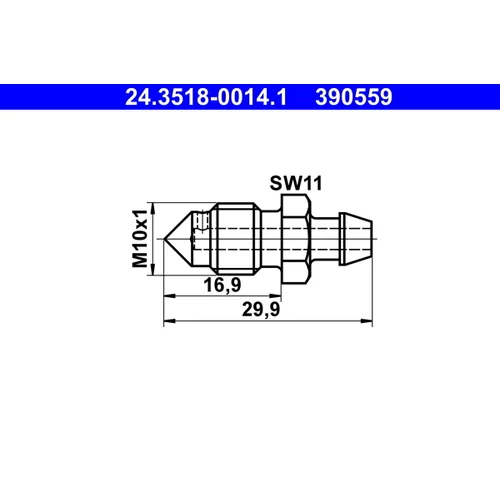 Odvzdušňovacia skrutka/ventil ATE 24.3518-0014.1