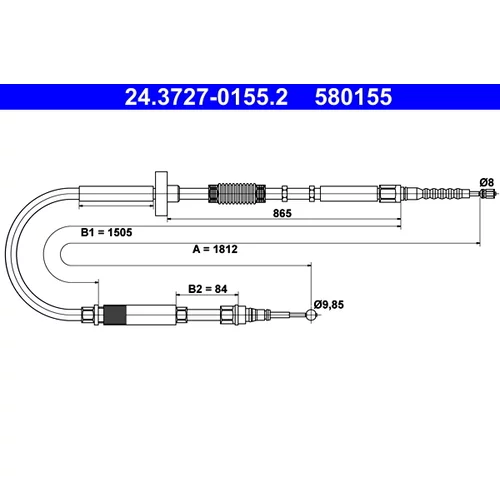 Ťažné lanko parkovacej brzdy ATE 24.3727-0155.2