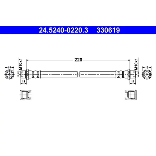 Brzdová hadica ATE 24.5240-0220.3
