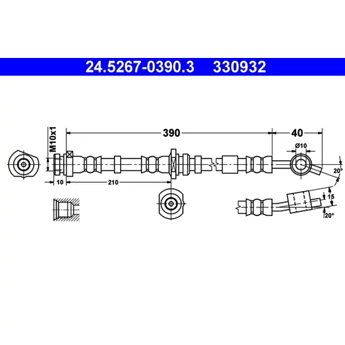 Brzdová hadica ATE 24.5267-0390.3