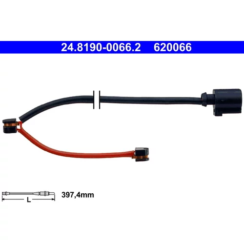 Výstražný kontakt opotrebenia brzdového obloženia ATE 24.8190-0066.2