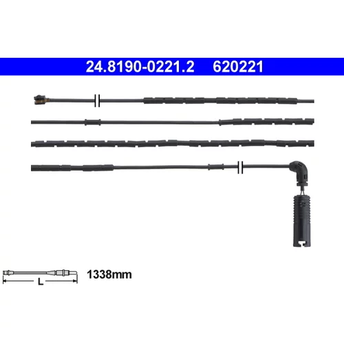 Výstražný kontakt opotrebenia brzdového obloženia ATE 24.8190-0221.2