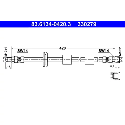 Brzdová hadica ATE 83.6134-0420.3