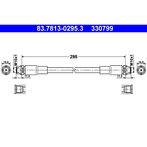 Brzdová hadica ATE 83.7813-0295.3