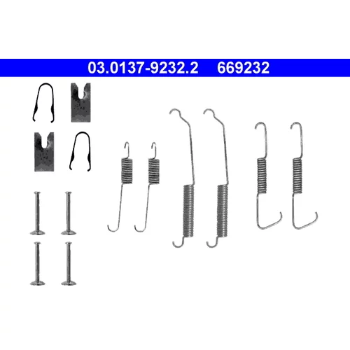Sada príslušenstva brzdovej čeľuste ATE 03.0137-9232.2