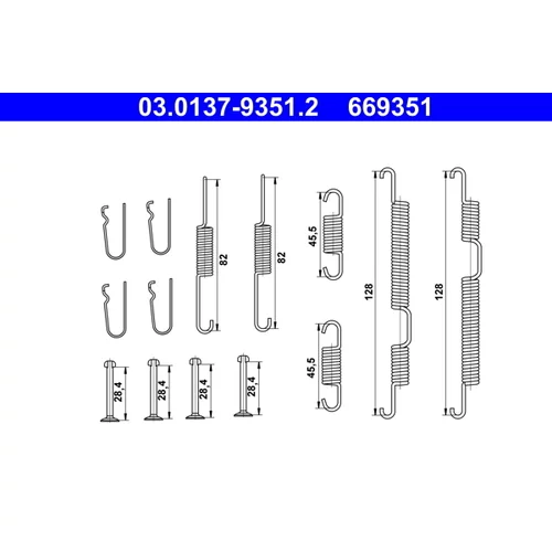 Sada príslušenstva brzdovej čeľuste ATE 03.0137-9351.2