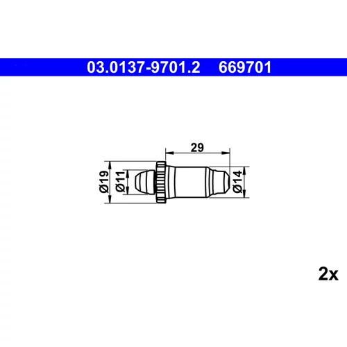 Sada príslušenstva čeľustí parkovacej brzdy ATE 03.0137-9701.2